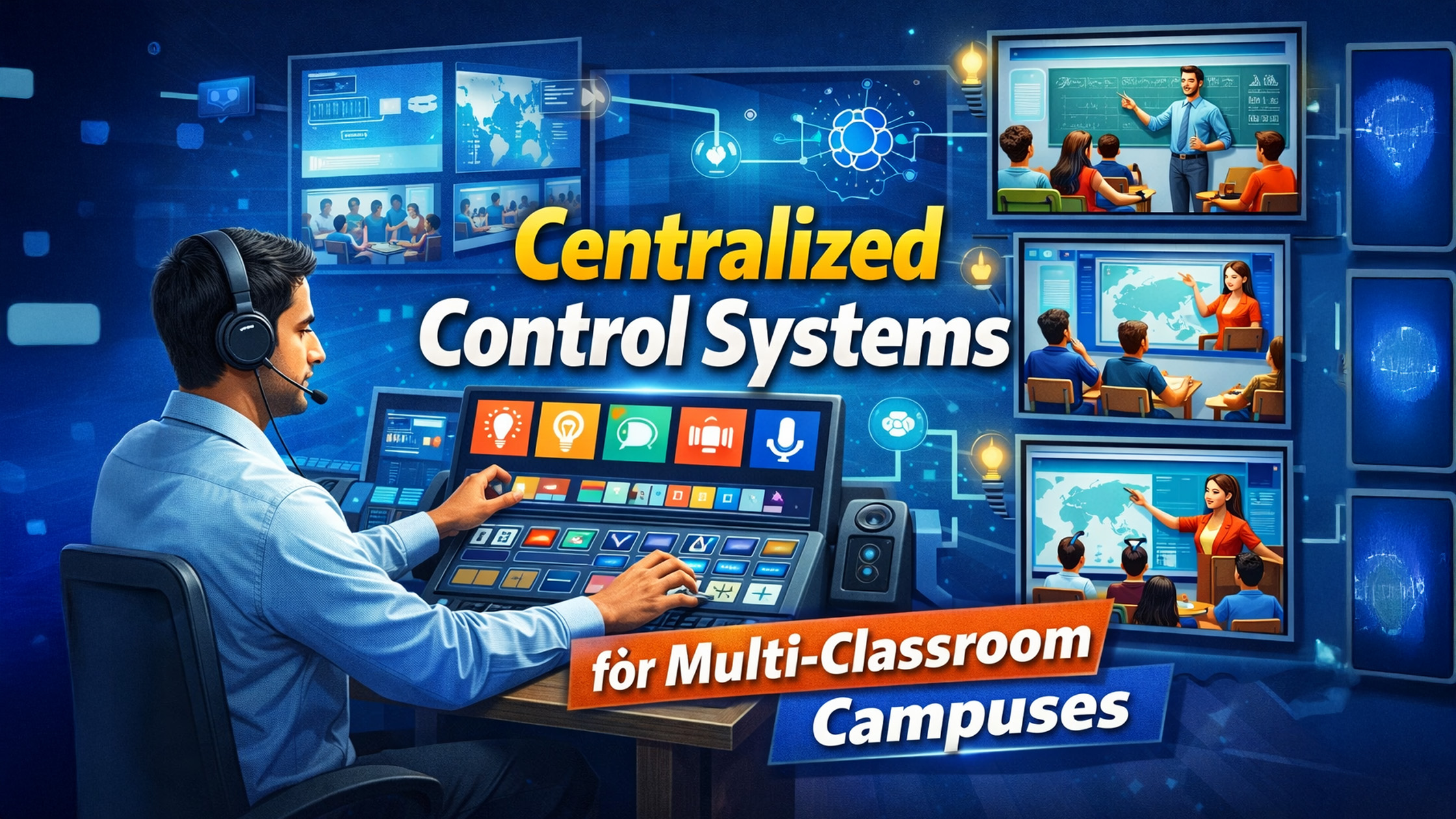 Mult Class Rom Centralized Control Systems for Smart Campuses | GoLive eTechnologies