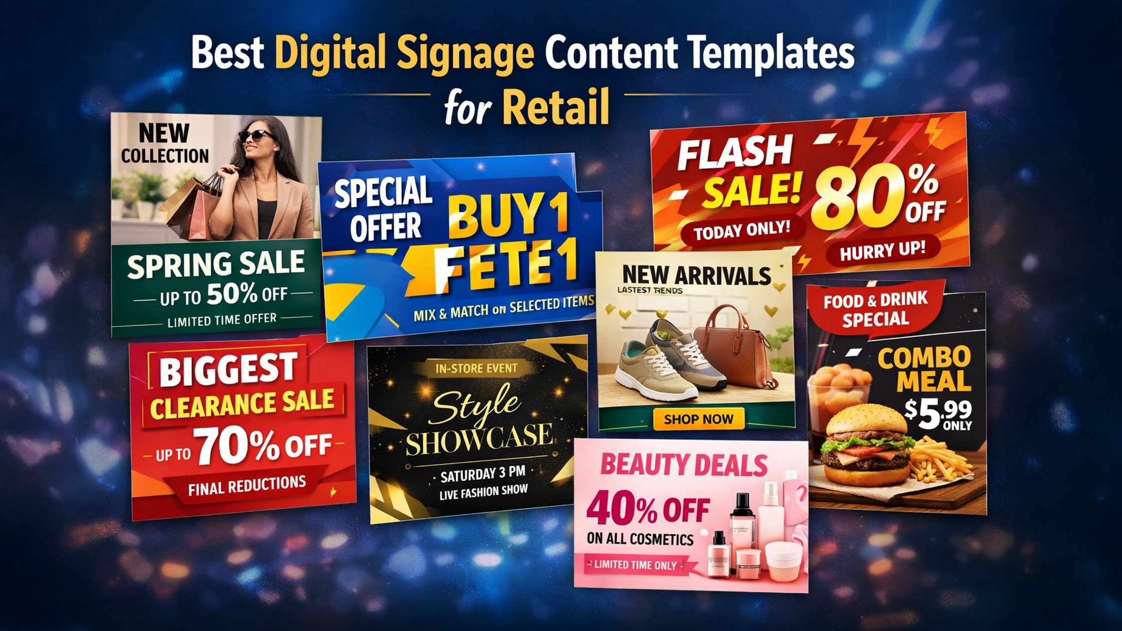 Digital Signage In Store Best Digital Signage Templates for Retail | GoLive eTechnologies