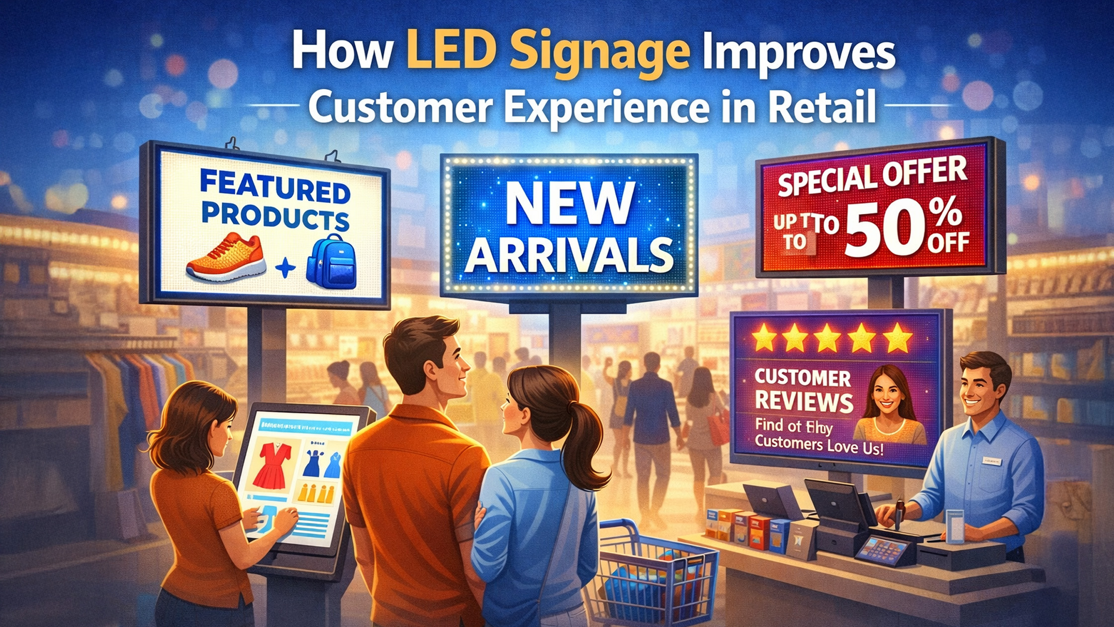 Engaging In Store Communication How LED Signage Improves Retail Customer Experience | GoLive