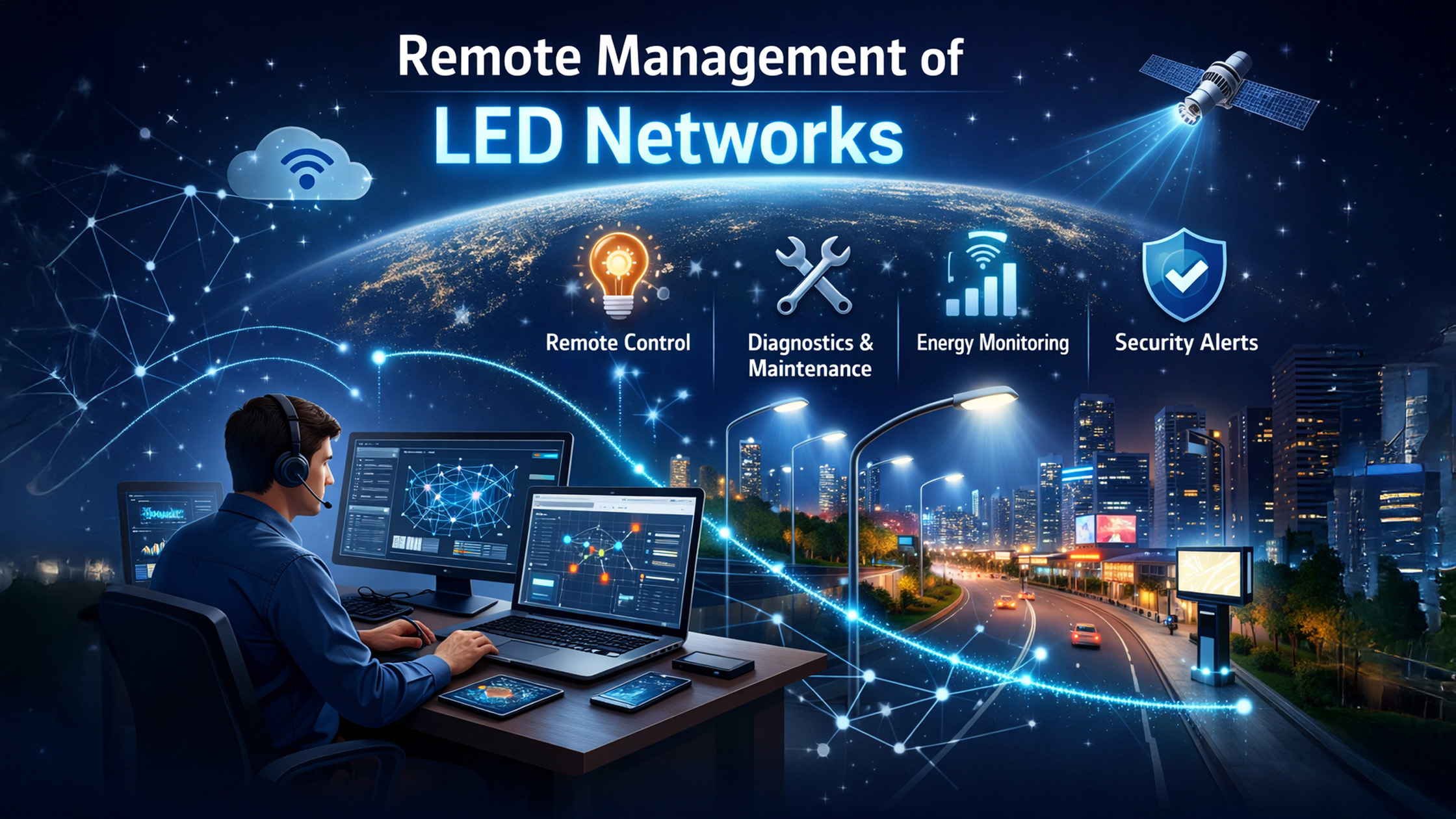 Remote LED Network Management | Smart Boards India
