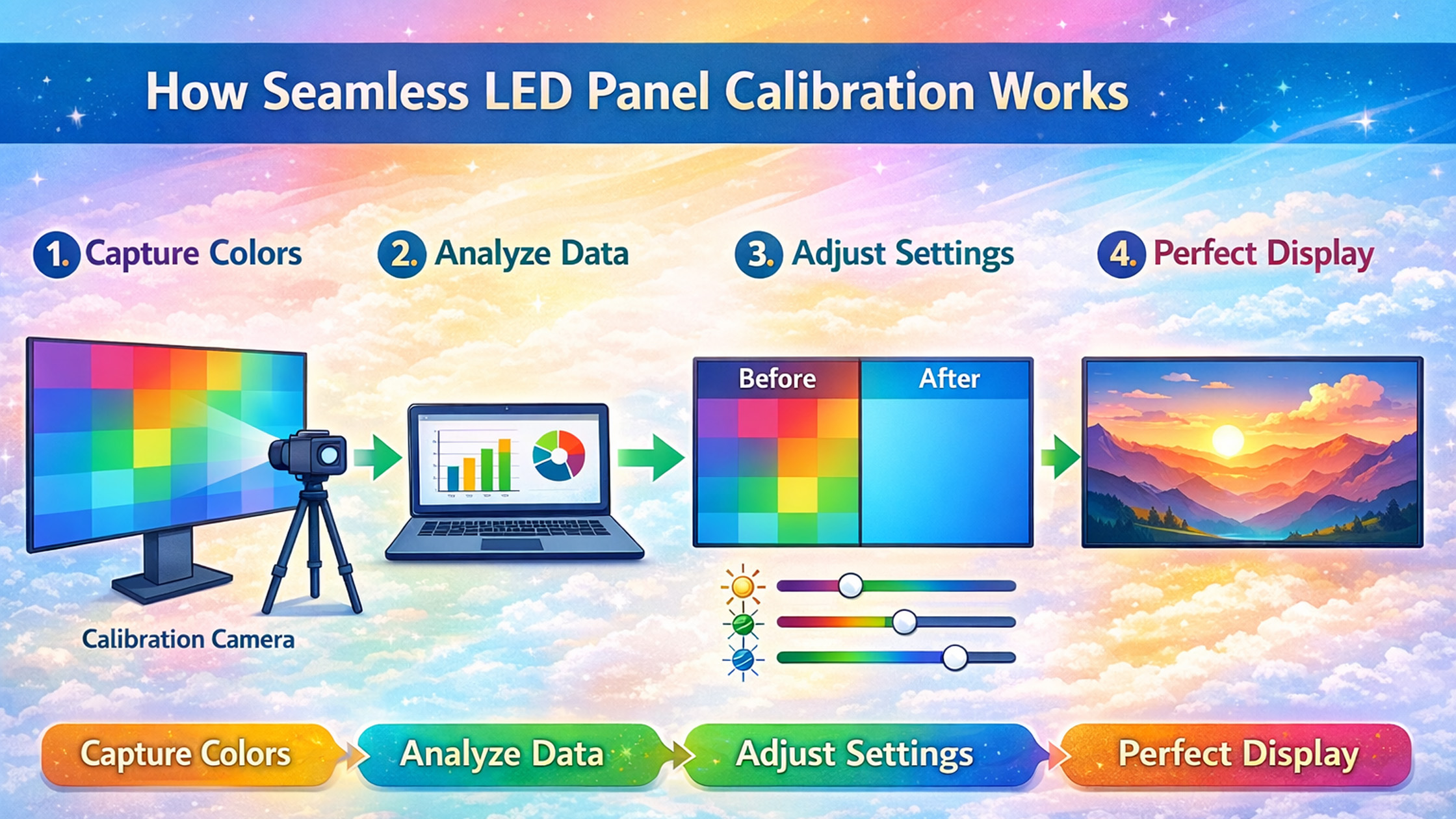 Led Wall Calibration Array How Seamless LED Panel Calibration Works | Digital Boards India