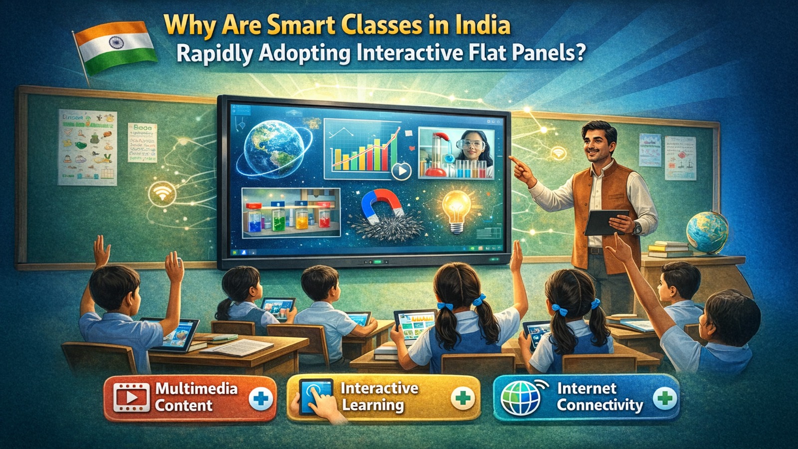 Why Smart Classes in India Prefer Interactive Flat Panels | GoLive